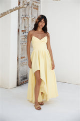 Wise Tales Strapless Maxi Dress Yellow
