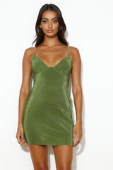 Pretty Picture Mini Dress Olive