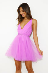 Twirl In Love Tulle Mini Dress Purple