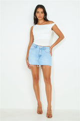 In My Cart Off Shoulder Crop Top White