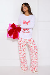 Cherry Pie Pyjama Pants White