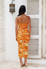 Snatched Look Maxi Dress Orange