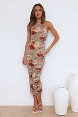 SNDYS Palamas Mesh Midi Dress Floral
