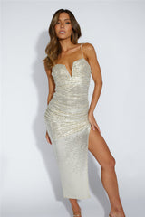 Mirror Me Maxi Dress Silver
