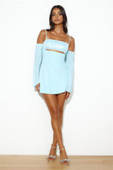 RUNAWAY Luella Mini Dress Sky Blue