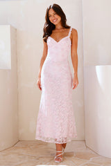 Glitz Diamond Midi Dress Pink