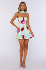 The Style Sense Strapless Mini Dress Multi